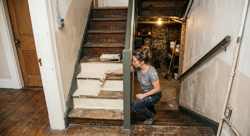 Basement Stairs Painting in Waco, TX