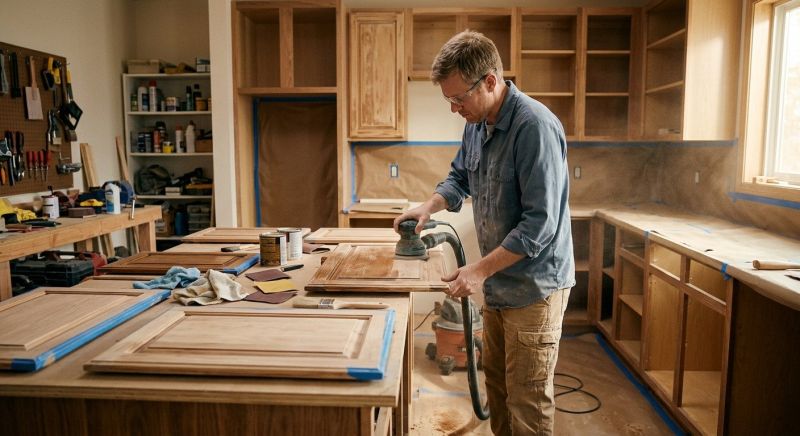Kitchen Cupboard Refinishing in Bloomington, IN
