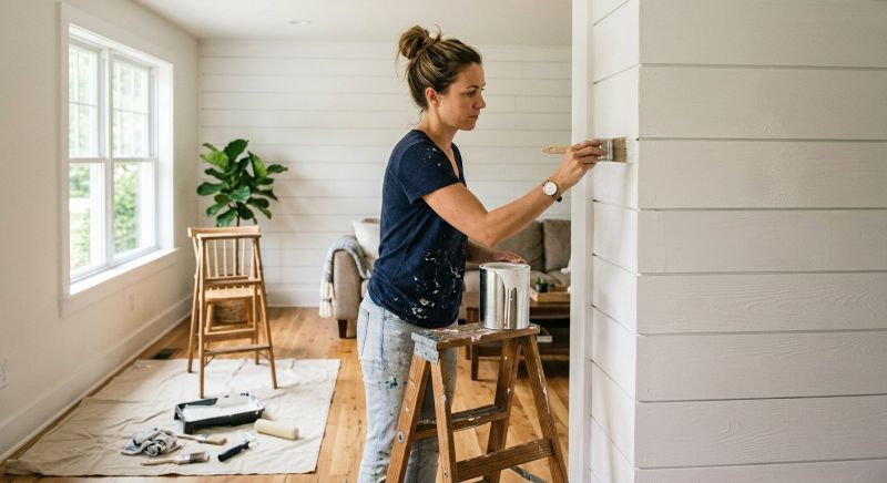 Shiplap Painting in Waco, TX