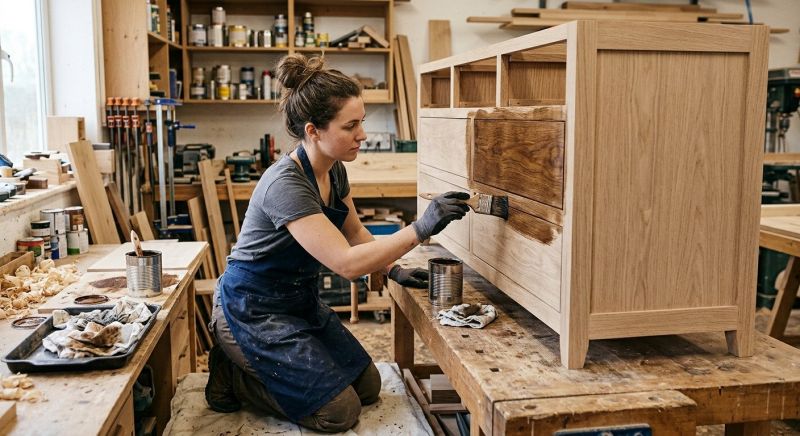 Wood Cabinet Staining in Bloomington, IN