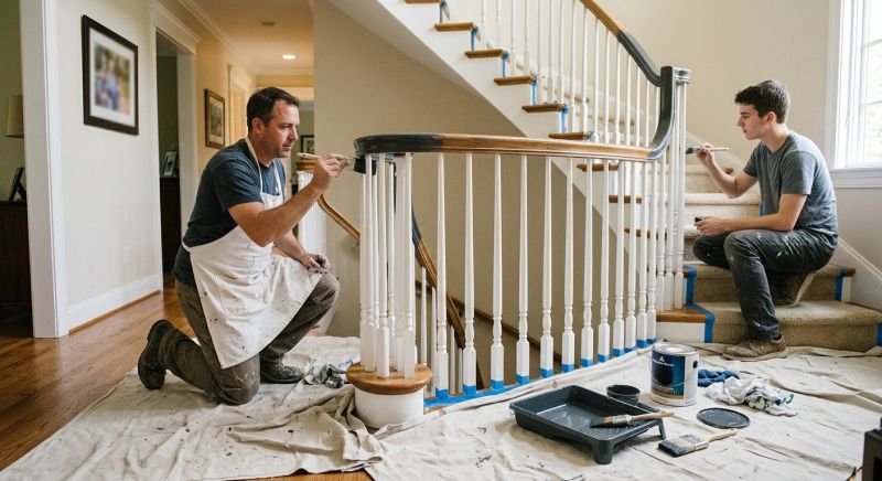 Banister Painting in Waco, TX