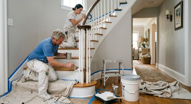 Basement Stairs Painting in Waco, TX