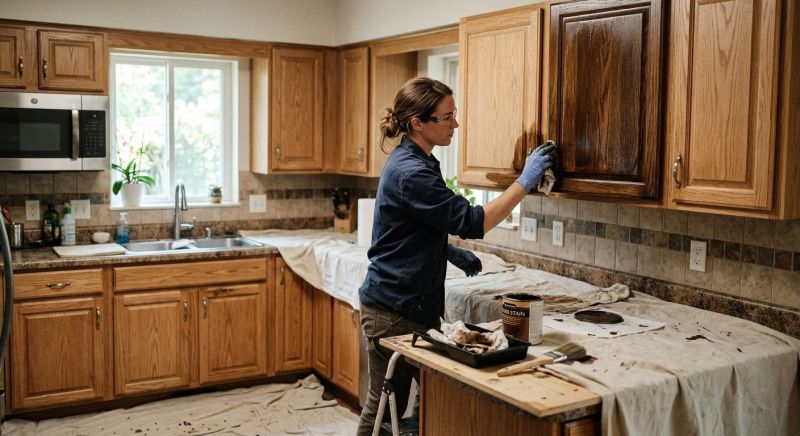 Built In Cabinetry Staining in Muncie, IN