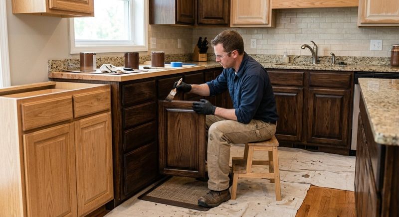 Built In Cabinetry Staining in Kokomo, IN