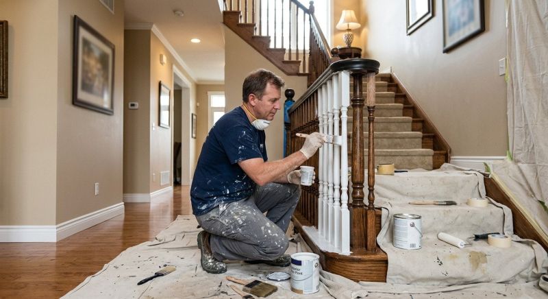 Chair Rail Painting in Waco, TX