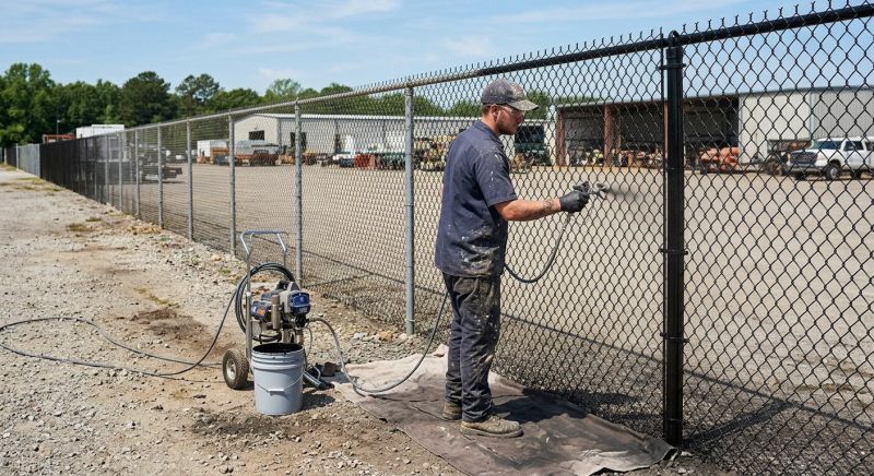 Commercial Fence Painting in Loveland, CO