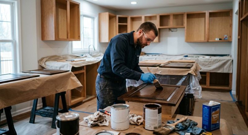Kitchen Cabinet Staining in Terre Haute, IN