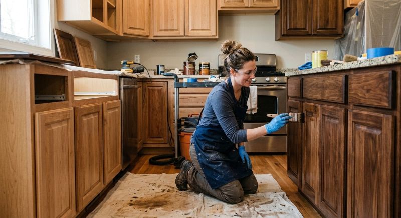 Oak Cabinet Refinishing in Muncie, IN