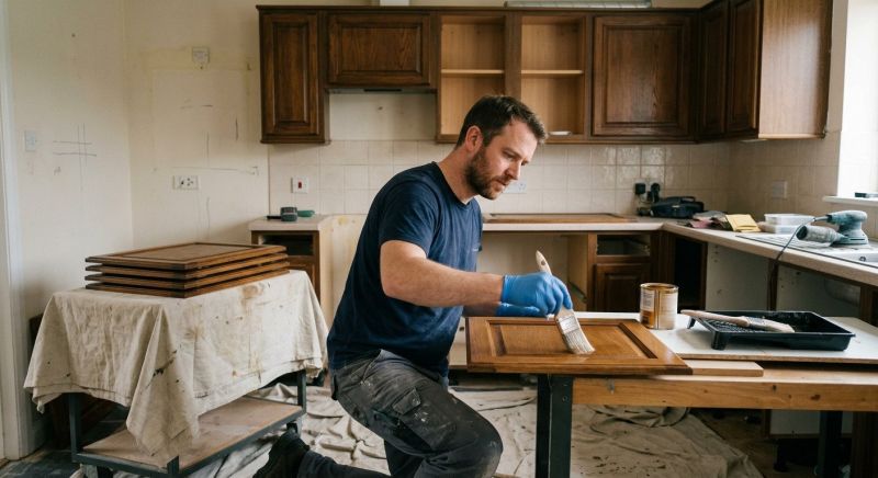 Oak Cabinet Refinishing in Dayton, OH
