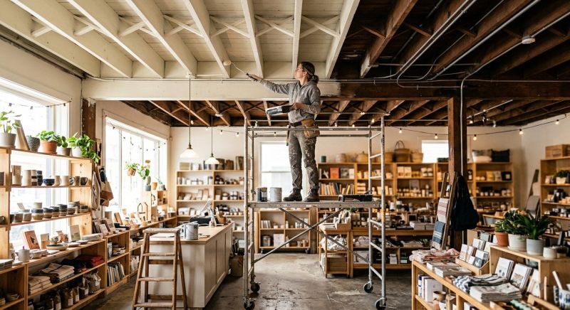 Retail Ceiling Painting in Boulder, CO