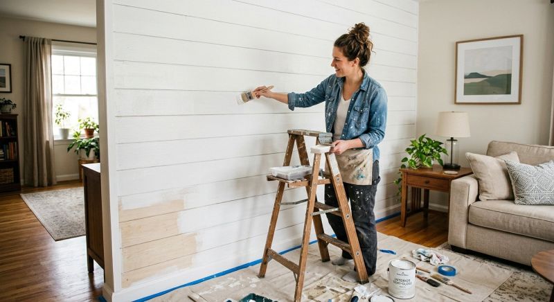 Shiplap Painting in Waco, TX