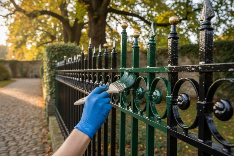 Steel Fence Painting in Waco, TX